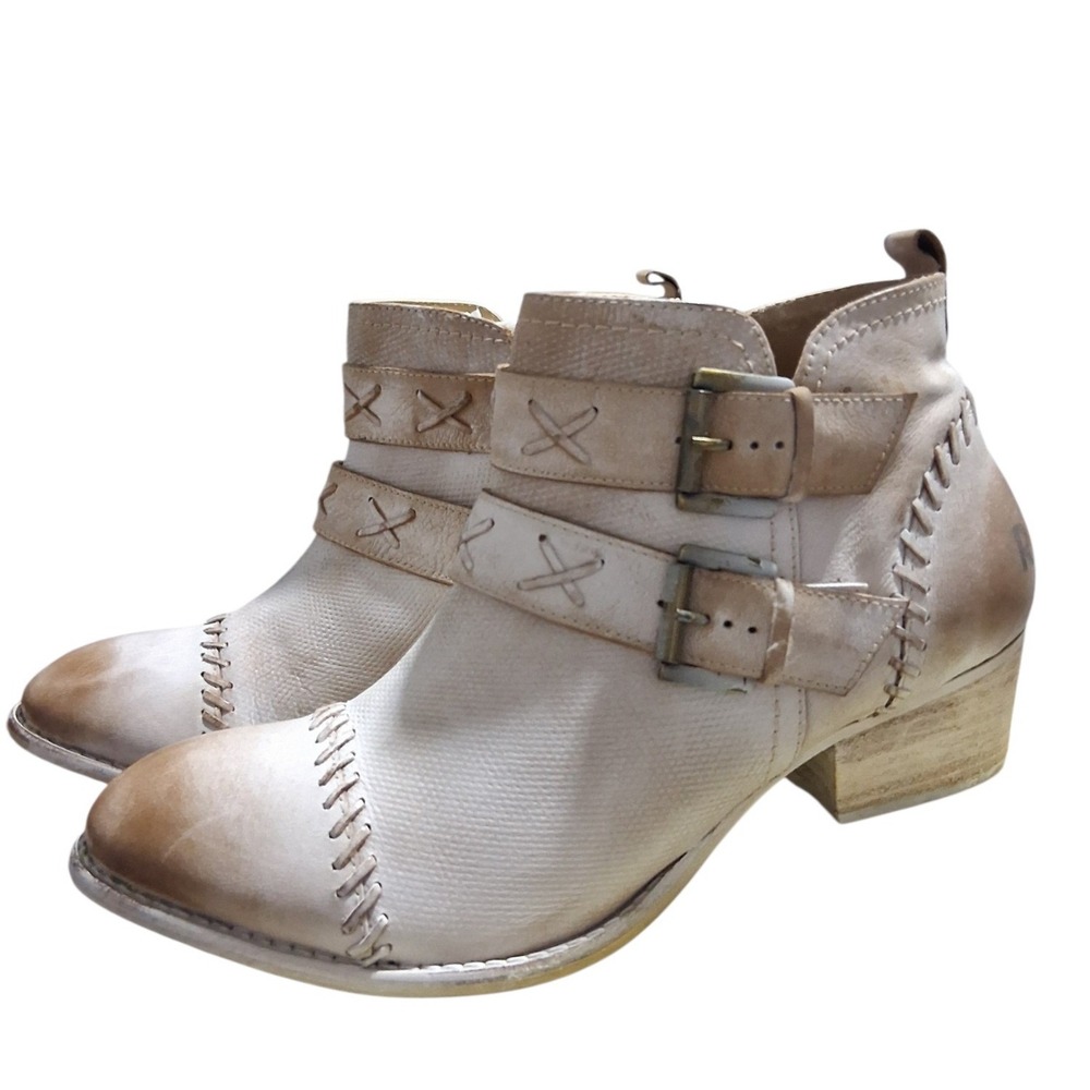 Bed Stu ROAN Dune Women's size 11 Western Indie Buckle Leather Bohemian Booties